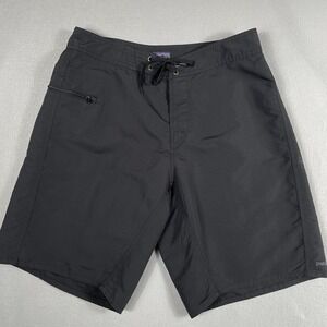 Patagonia Wavefarer Board Shorts Mens 32 Black Nylon Drawstring Summer Beach